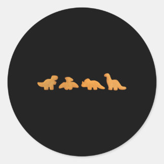 Dinos Chicken Nuggets Pattern Realistic Dino Classic Round Sticker