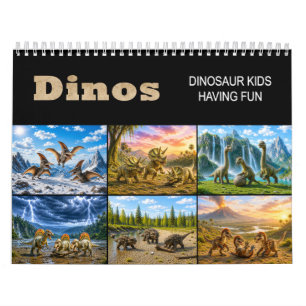 Dinos – Dinosaur Kids Having Fun Calendar