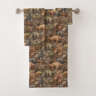 Dinos everywhere bath towel set