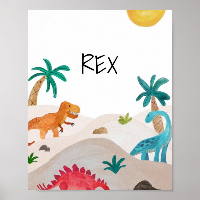 Dinos Peint Art personnalisé Impression (Devant)
