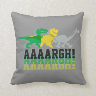 Dinos Say AAAARGH Throw Pillow