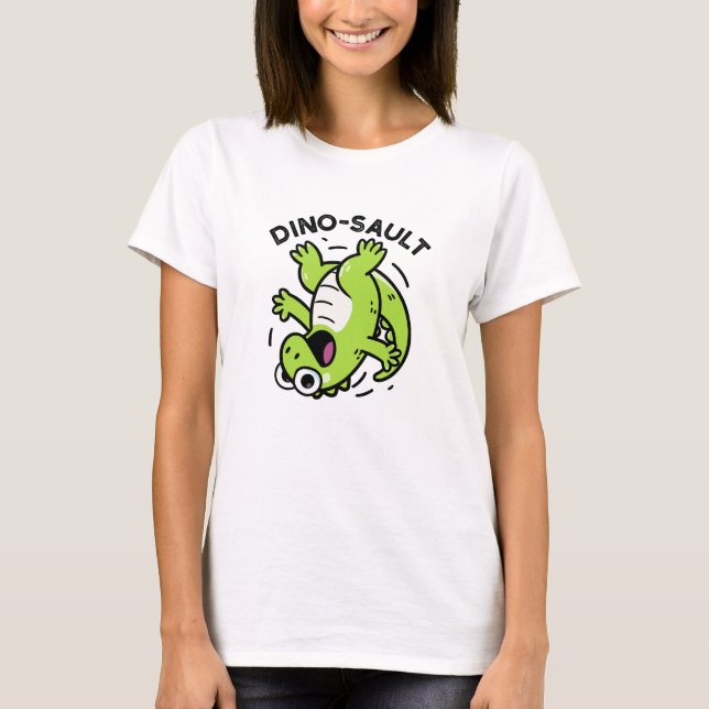 Dinosault Funny Dinosaur Pun  T-Shirt (Front)