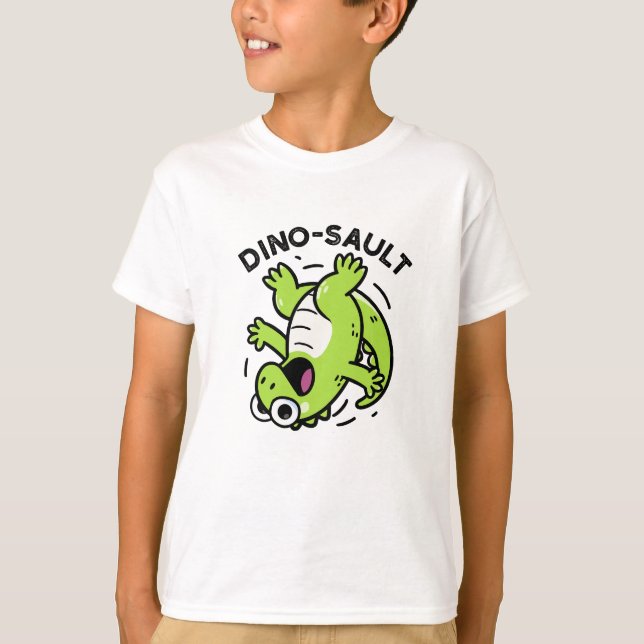 Dinosault Funny Dinosaur Pun  T-Shirt (Front)