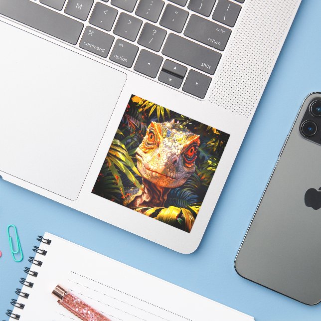 Dinosaur (Laptop w/ iPhone)