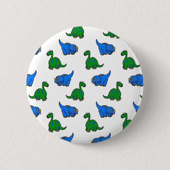 dinosaur 2 inch round button (Front)