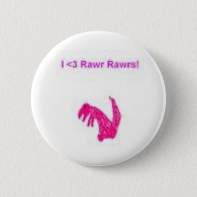 dinosaur 2 inch round button (Front)