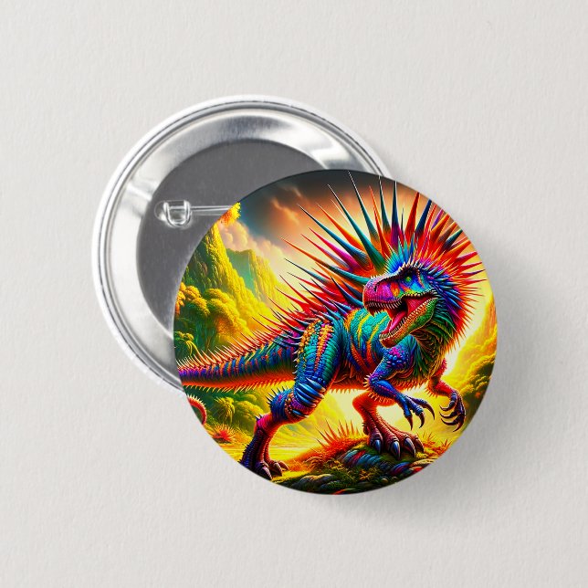 Dinosaur 2 Inch Round Button (Front & Back)