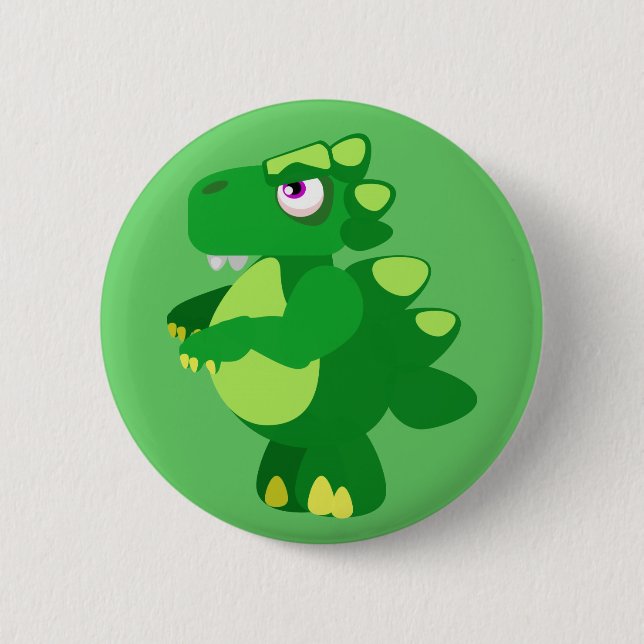 Dinosaur 2 Inch Round Button (Front)