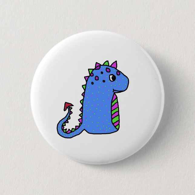 dinosaur 2 inch round button (Front)