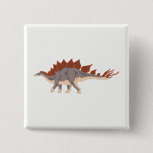 Dinosaur 2 Inch Square Button