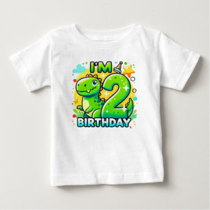 Dinosaur 2nd Birthday Baby T-Shirt