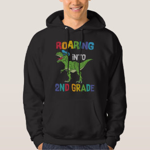 Dinosaur 2nd Grade Back to School Kids Gift Hoodie