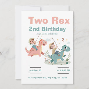 Dinosaur 2nd invitation