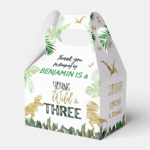 Dinosaur 3rd Birthday boy Party Favor Box