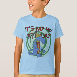 Dinosaur 4e anniversaire T-shirts et cadeaux
