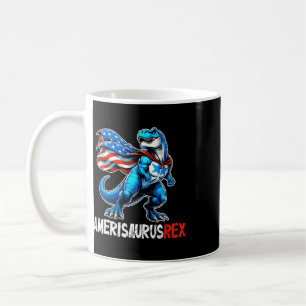 Dinosaur 4th Of July Amerisaurus T Rex Funny Coffee Mug