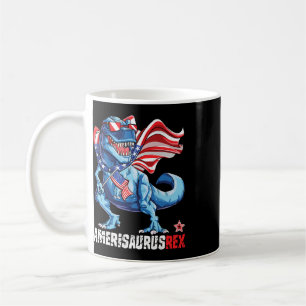 Dinosaur 4th Of July Boys Girls Men Amerisaurus T Coffee Mug