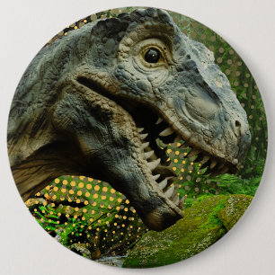 dinosaur 6 inch round button
