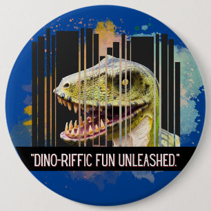 dinosaur 6 inch round button