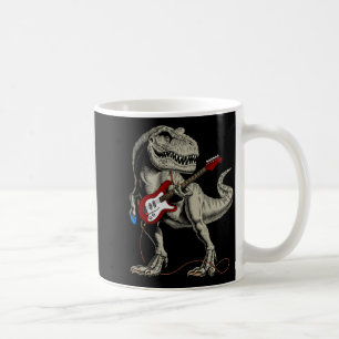 Dinosaur Acoustic Electric B Guitar Player  Coffee Mug