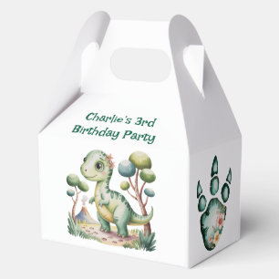 Dinosaur Adventure Boy's Birthday Party Favor Box