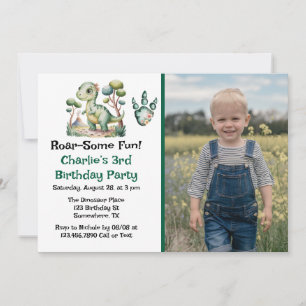 Dinosaur Adventure Boy's Birthday Party Invitation