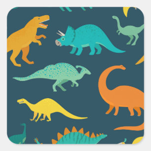 Dinosaur Adventure: Kids' Nursery Wallpaper Square Sticker