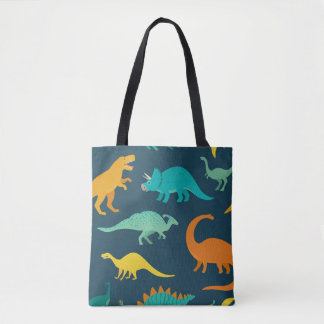Dinosaur Adventure: Kids' Nursery Wallpaper Tote Bag