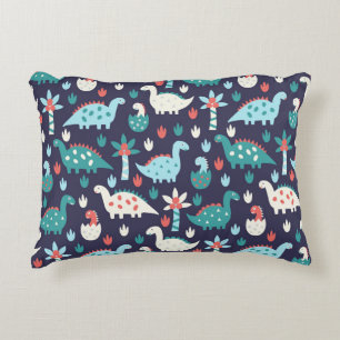 Dinosaur Adventure Seamless Design Accent Pillow