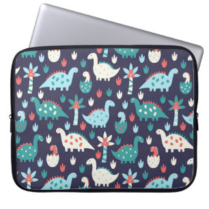 Dinosaur Adventure Seamless Design Laptop Sleeve