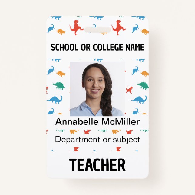 Dinosaur Adventure Teacher Badge (Front)