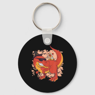 Dinosaur And Dog - Funny Halloween Keychain