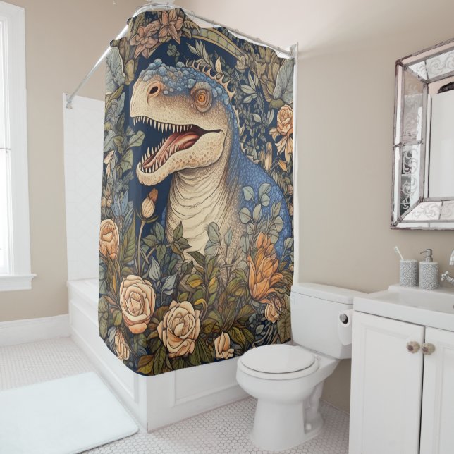 Dinosaur and flowers art nouveau style (In Situ)