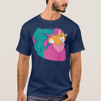 Dinosaur And Guinea Pig 1154  T-Shirt