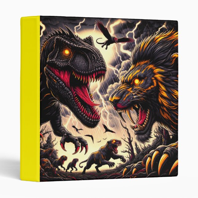 Dinosaur and Lion Binder (Front/Spine)