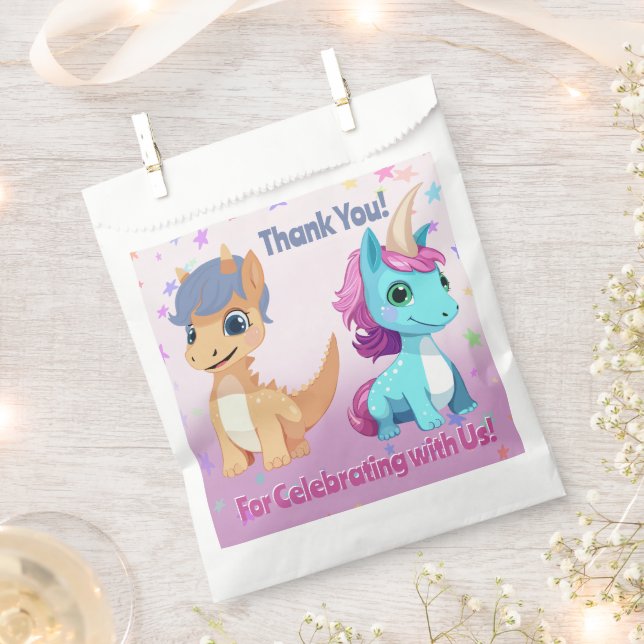 Dinosaur and Unicorn Joint Party Favours Bag (Clipped)