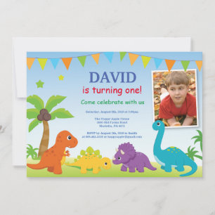 Dinosaur Anniversaire Invitation Dino Party
