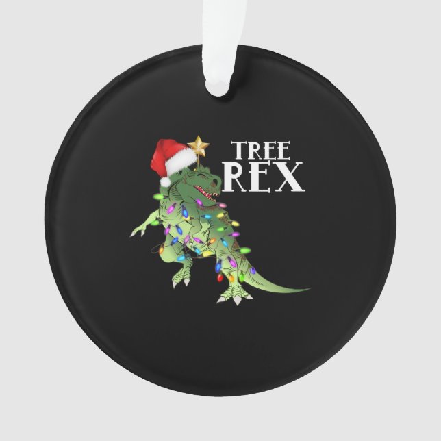 DINOSAUR ARBRE REX AMUSANT AVEC LUMIÈRE DE NOËL T- (devant)