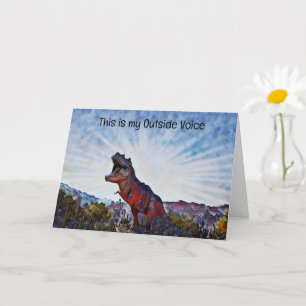 Dinosaur Art Fun Birthday Card