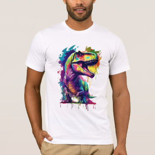 Dinosaur Art   Splash of Colour Cool Dinosaur T-Shirt