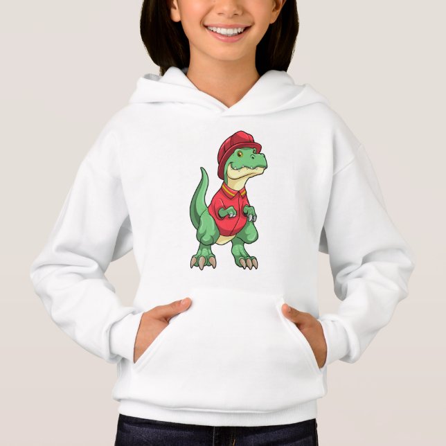 Dinosaur as Firefighter with Fire helmet (Front)