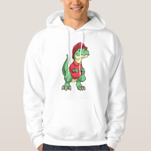 Dinosaur as Firefighter with Fire helmet Hoodie