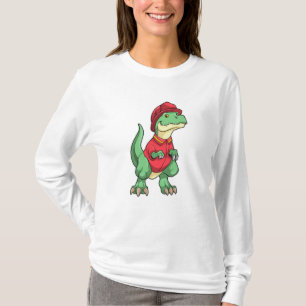 Dinosaur as Firefighter with Fire helmet T-Shirt