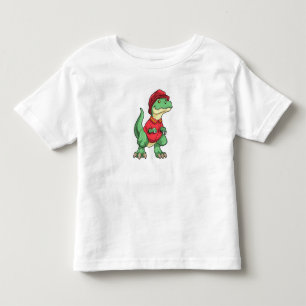 Dinosaur as Firefighter with Fire helmet Toddler T-shirt