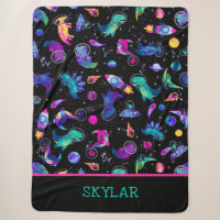 Dinosaur Astronauts Watercolor Space Personalized