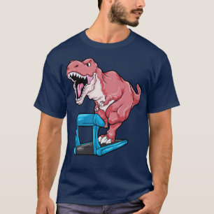 Dinosaur at Jogging on Treadmill T-Shirt