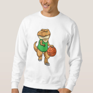 Dinosaur at Sports with Basketball Sweatshirt