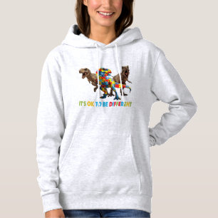 Dinosaur Autism Awareness design features a dinosa Hoodie