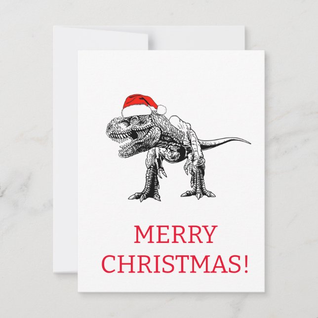 DINOSAUR AVEC CARTE SANTA HAT CHRISTMAS (Devant)