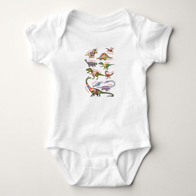 Dinosaur baby bodysuit (Front)